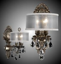 American Brass & Crystal WS9420-A-01G-PI-GL - Three Light Wall Sconce